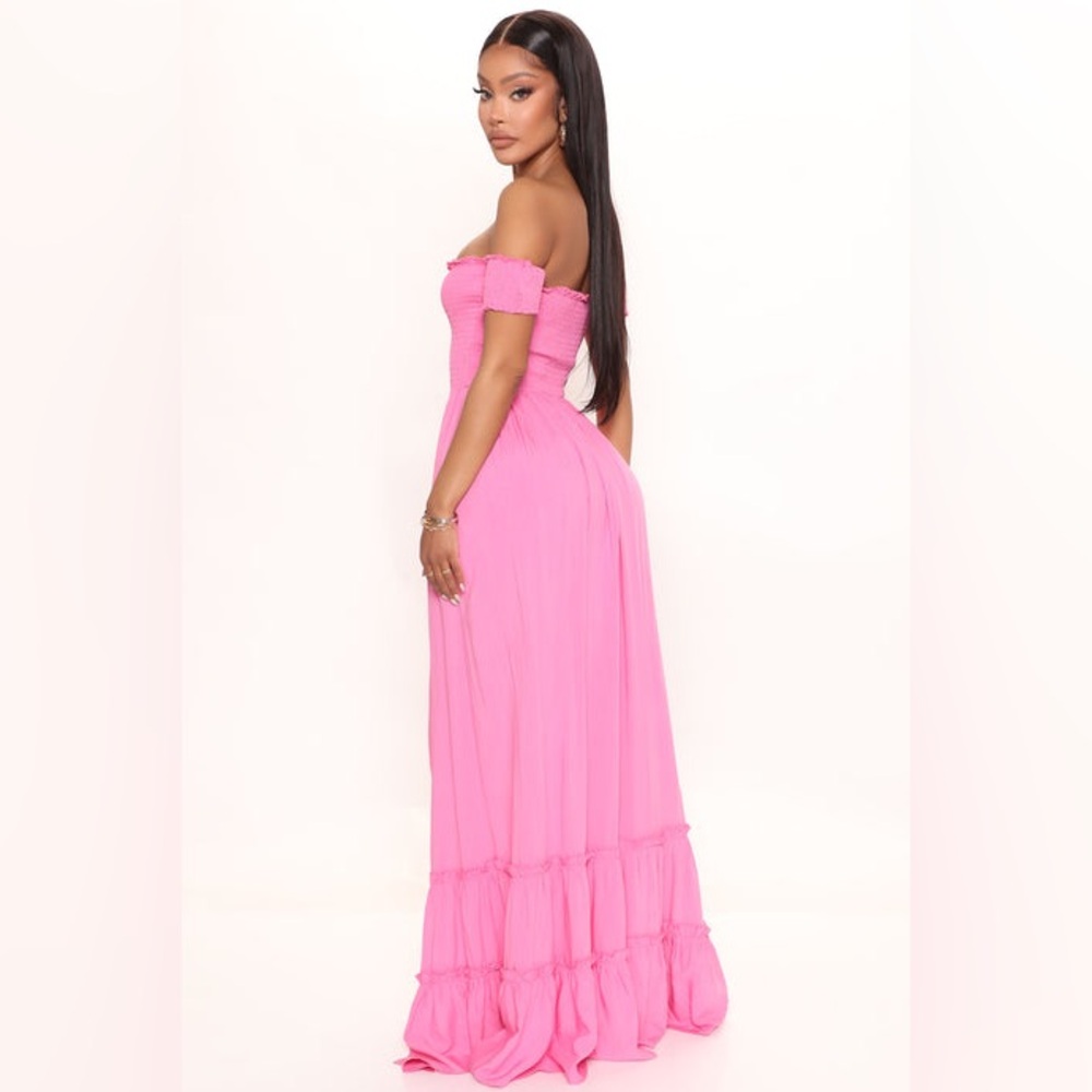 Miss Avenue Strapless Pink Maxi Dress - Picture 3 of 6